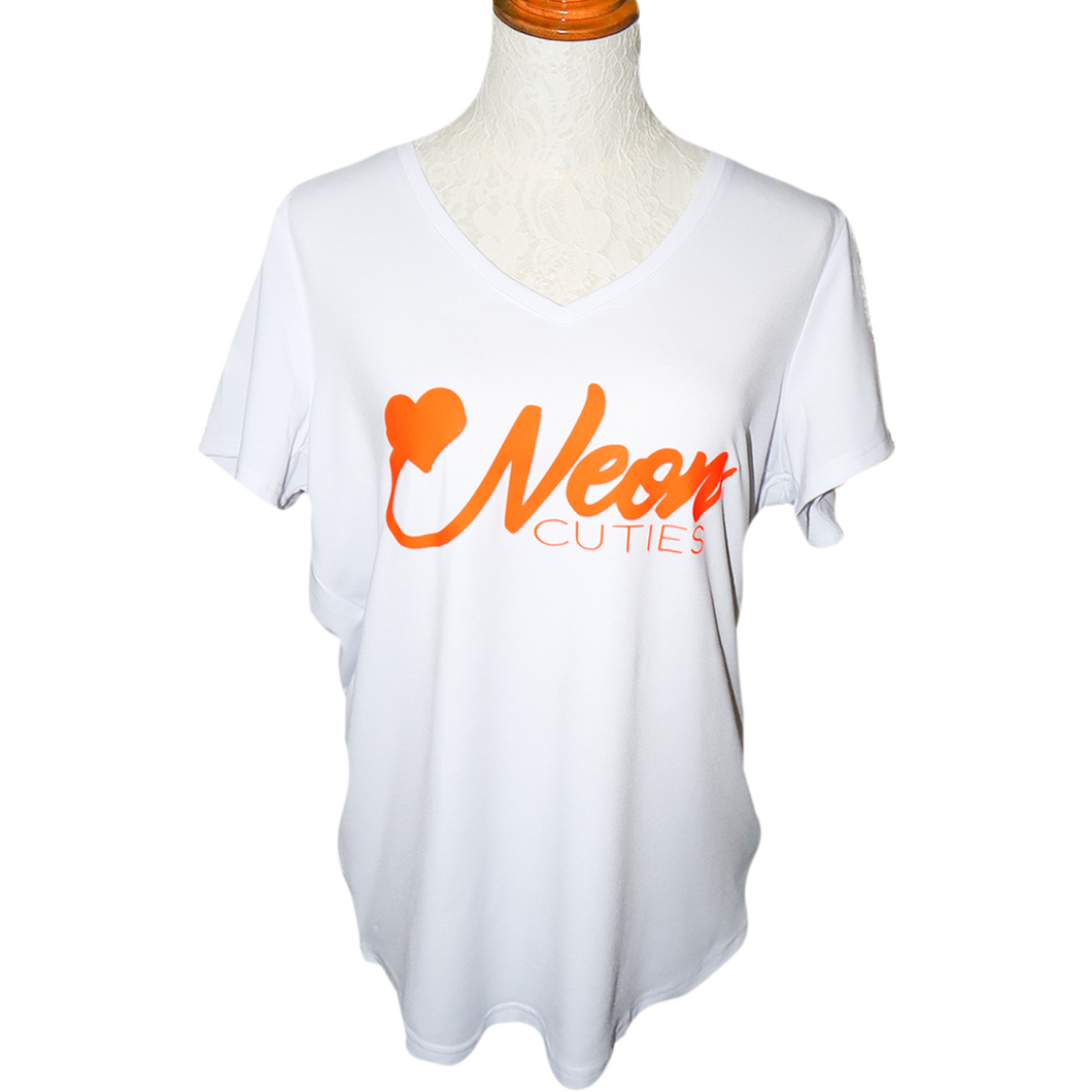Neon Cutie Women's V-Neck Tshirt